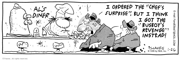 Cartoonist Bob Thaves Tom Thaves  Frank and Ernest 1996-01-26 