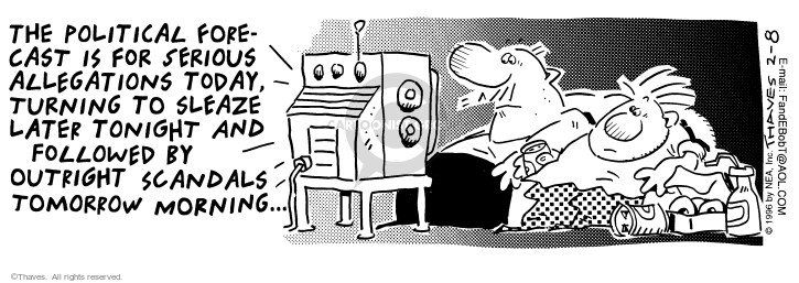 Cartoonist Bob Thaves Tom Thaves  Frank and Ernest 1996-02-08 