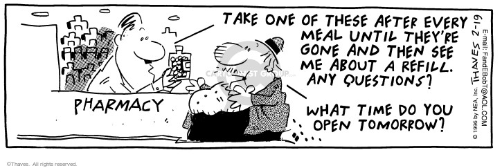 Cartoonist Bob Thaves Tom Thaves  Frank and Ernest 1996-02-19 