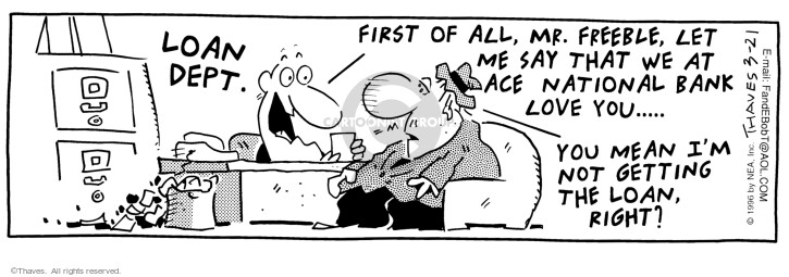 Cartoonist Bob Thaves Tom Thaves  Frank and Ernest 1996-03-21 