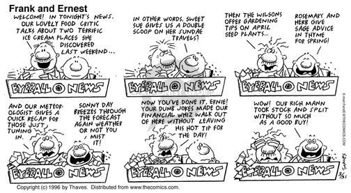 Cartoonist Bob Thaves Tom Thaves  Frank and Ernest 1996-03-31 