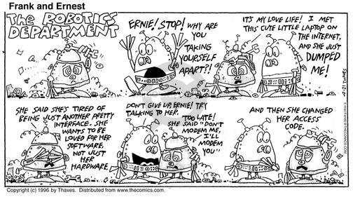 Cartoonist Bob Thaves Tom Thaves  Frank and Ernest 1996-04-21 