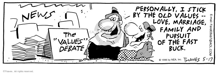 Cartoonist Bob Thaves Tom Thaves  Frank and Ernest 1996-05-17 