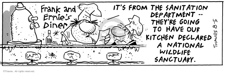 Cartoonist Bob Thaves Tom Thaves  Frank and Ernest 1996-08-05 