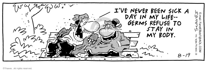 Cartoonist Bob Thaves Tom Thaves  Frank and Ernest 1996-08-19 