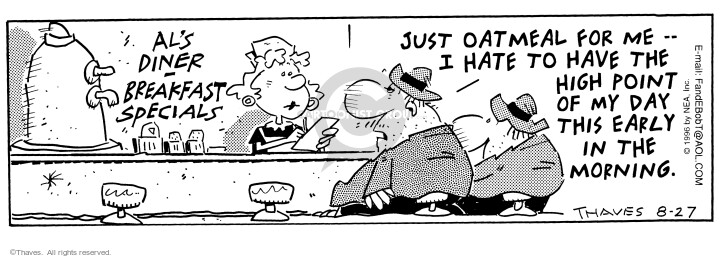 Cartoonist Bob Thaves Tom Thaves  Frank and Ernest 1996-08-27 