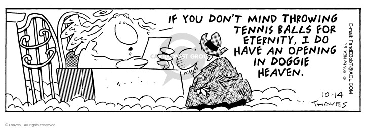 Cartoonist Bob Thaves Tom Thaves  Frank and Ernest 1996-10-14 