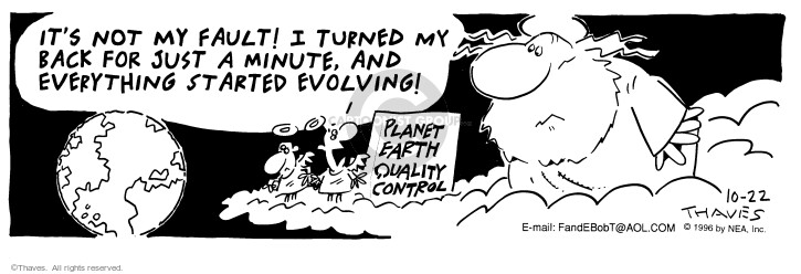 Cartoonist Bob Thaves Tom Thaves  Frank and Ernest 1996-10-22 