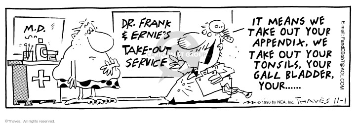 Cartoonist Bob Thaves Tom Thaves  Frank and Ernest 1996-11-01 