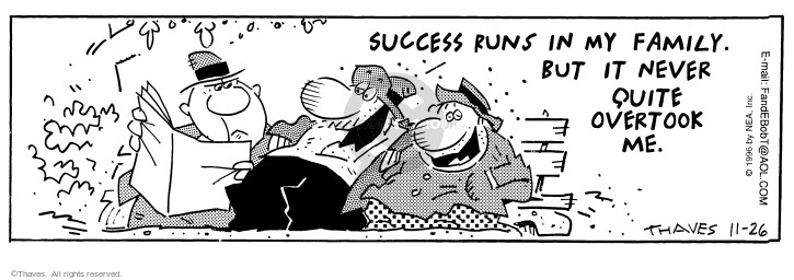 Cartoonist Bob Thaves Tom Thaves  Frank and Ernest 1996-11-26 