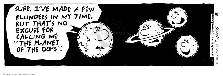 Cartoonist Bob Thaves Tom Thaves  Frank and Ernest 1997-01-18 