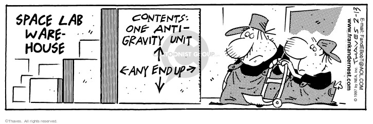 Cartoonist Bob Thaves Tom Thaves  Frank and Ernest 1997-02-13 