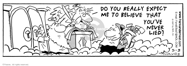 Cartoonist Bob Thaves Tom Thaves  Frank and Ernest 1997-05-03 