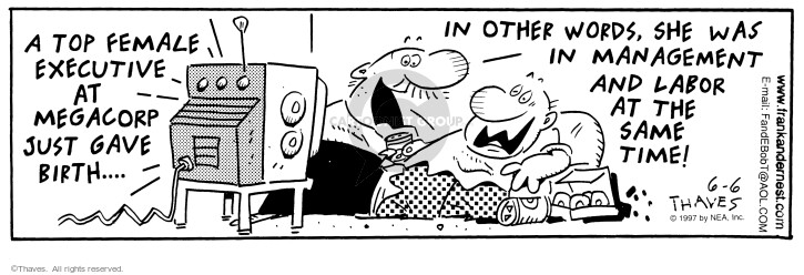 Cartoonist Bob Thaves Tom Thaves  Frank and Ernest 1997-06-06 
