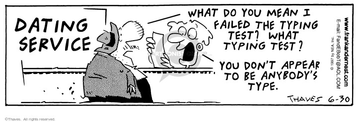 Cartoonist Bob Thaves Tom Thaves  Frank and Ernest 1997-06-30 