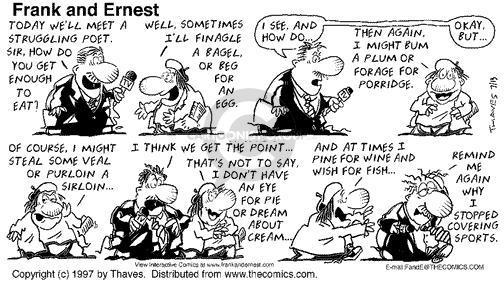 Cartoonist Bob Thaves Tom Thaves  Frank and Ernest 1997-07-13 