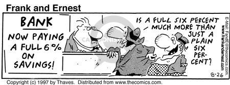 Cartoonist Bob Thaves Tom Thaves  Frank and Ernest 1997-08-26 