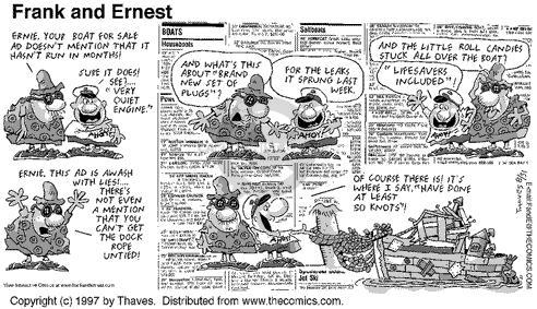 Cartoonist Bob Thaves Tom Thaves  Frank and Ernest 1997-08-31 