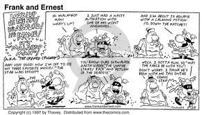 Cartoonist Bob Thaves Tom Thaves  Frank and Ernest 1997-09-28 