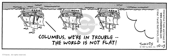 Cartoonist Bob Thaves Tom Thaves  Frank and Ernest 1997-10-13 