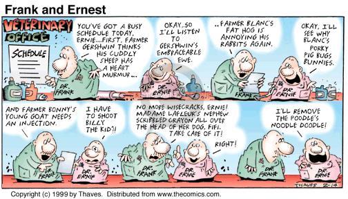 Cartoonist Bob Thaves Tom Thaves  Frank and Ernest 1999-02-14 