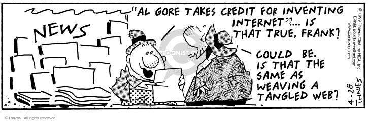 Cartoonist Bob Thaves Tom Thaves  Frank and Ernest 1999-04-28 