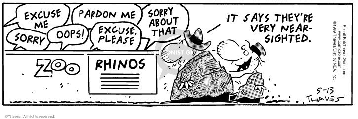 Cartoonist Bob Thaves Tom Thaves  Frank and Ernest 1999-05-13 