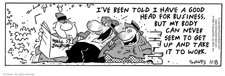 Cartoonist Bob Thaves Tom Thaves  Frank and Ernest 1999-11-08 