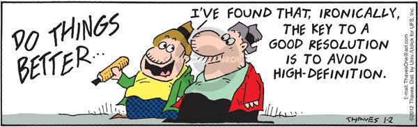 Cartoonist Bob Thaves Tom Thaves  Frank and Ernest 2012-01-02 