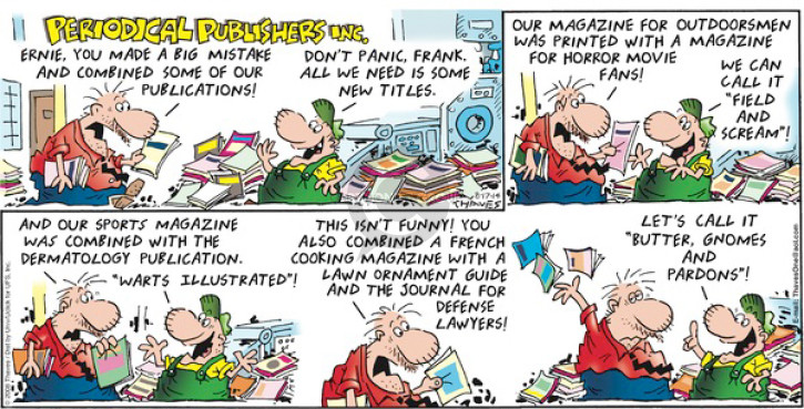 Cartoonist Bob Thaves Tom Thaves  Frank and Ernest 2014-08-17 