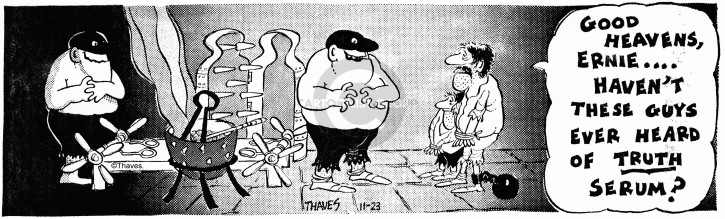 Cartoonist Bob Thaves Tom Thaves  Frank and Ernest 1972-11-23 