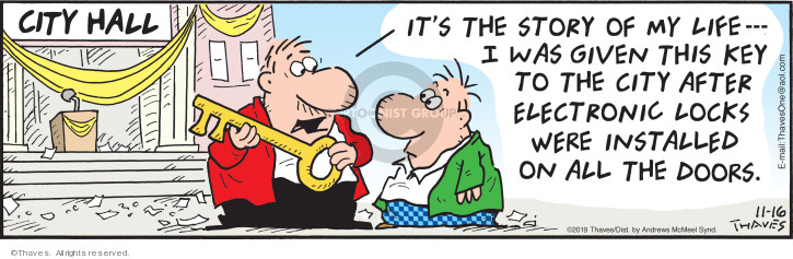 Cartoonist Bob Thaves Tom Thaves  Frank and Ernest 2019-11-16 