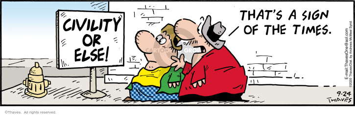 Cartoonist Bob Thaves Tom Thaves  Frank and Ernest 2020-09-24 