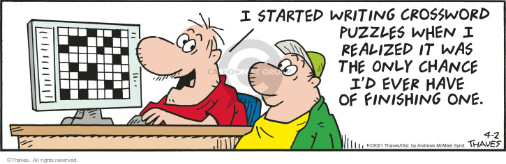 Cartoonist Bob Thaves Tom Thaves  Frank and Ernest 2021-04-02 