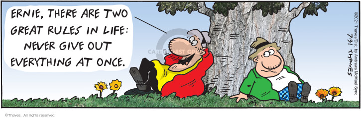 Cartoonist Bob Thaves Tom Thaves  Frank and Ernest 2021-07-31 