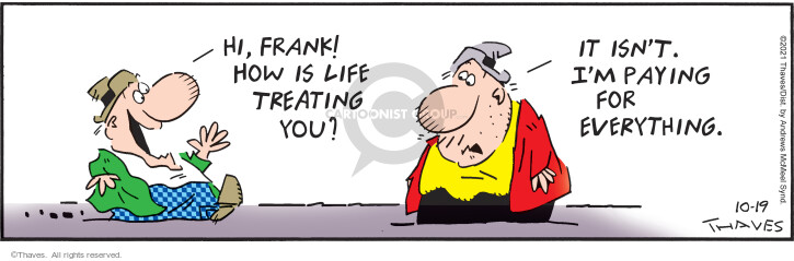 Cartoonist Bob Thaves Tom Thaves  Frank and Ernest 2021-10-19 