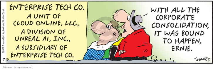 Cartoonist Bob Thaves Tom Thaves  Frank and Ernest 2022-07-13 