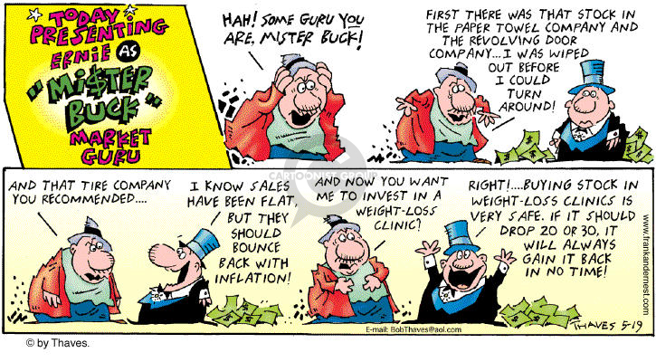 Cartoonist Bob Thaves Tom Thaves  Frank and Ernest 2002-05-19 