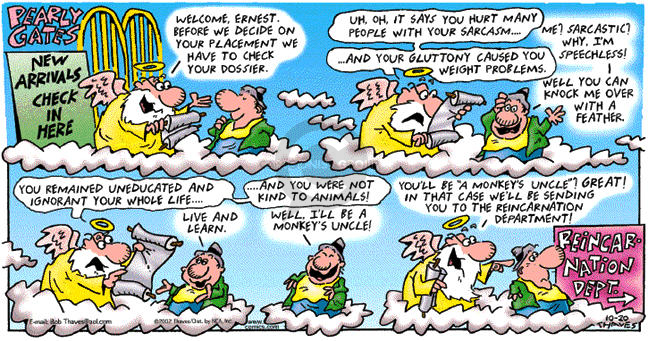 Cartoonist Bob Thaves Tom Thaves  Frank and Ernest 2002-10-20 