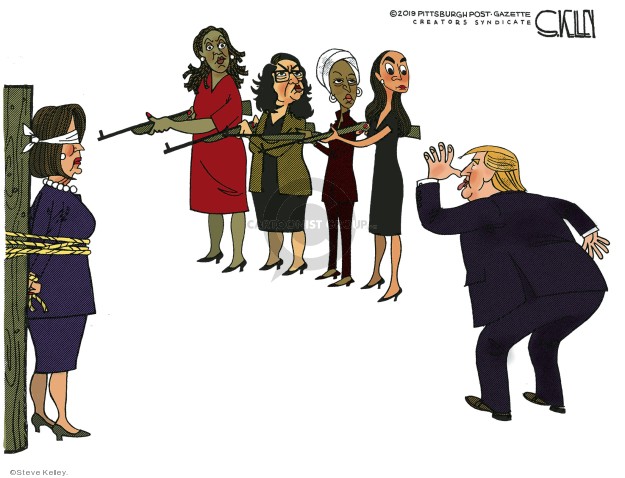 Image result for pelosi and the squad cartoon