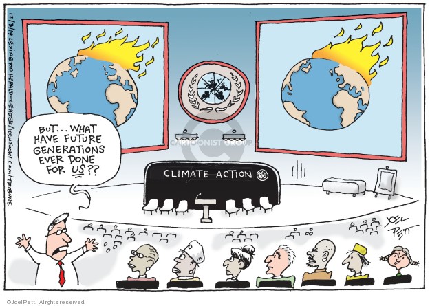 Joel Pett's Editorial Cartoons - Climate Change Summit Comics And Cartoons | The Cartoonist Group
