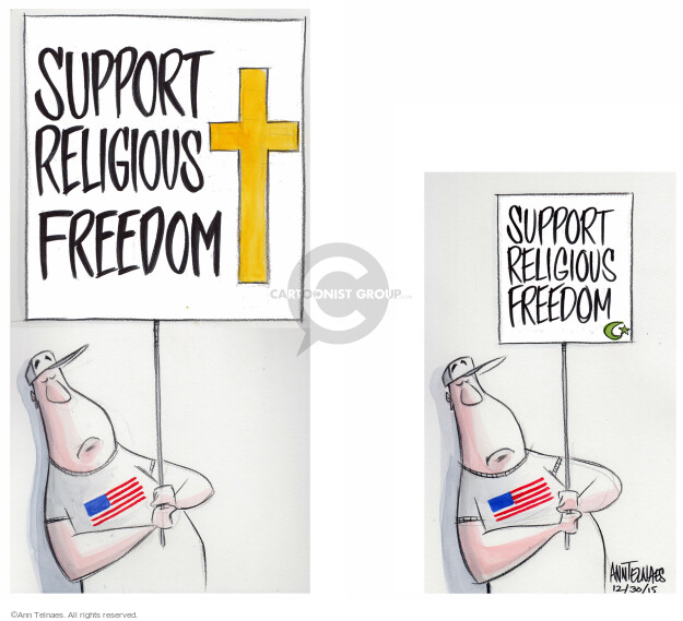 The Freedom Of Religion Comics And Cartoons The Cartoonist Group